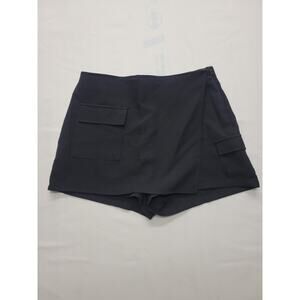 Contempo Women's Cargo Pocket Skort Black Size Medium